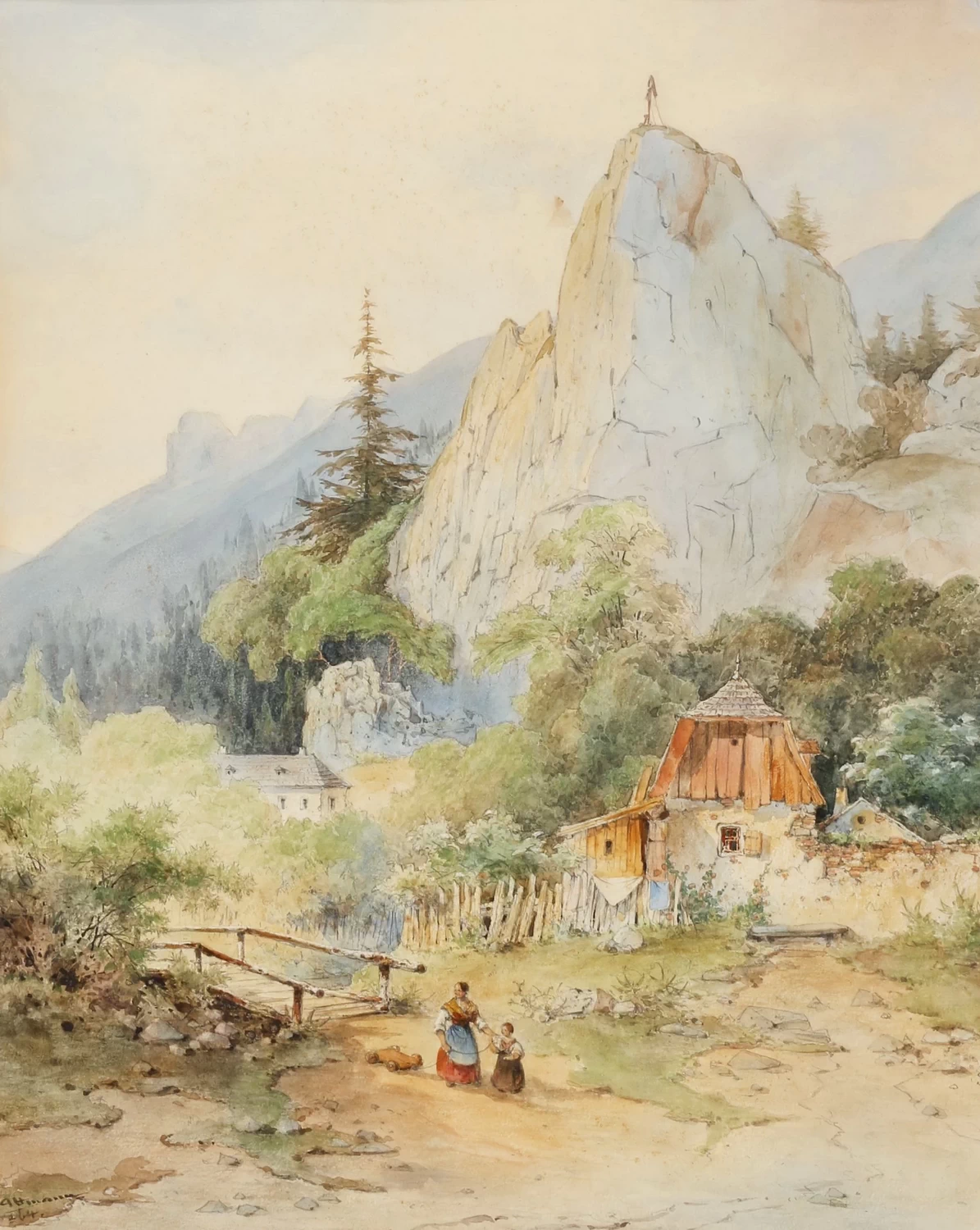 Veduta del Calvario a Neuberg - Altamann Anton